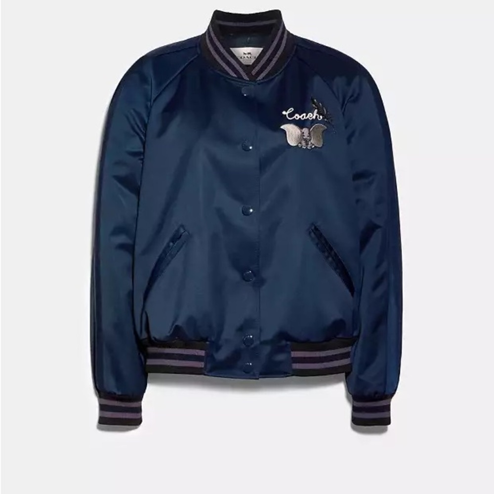 Coach Midnight Blue Varsity Jacket Dumbo